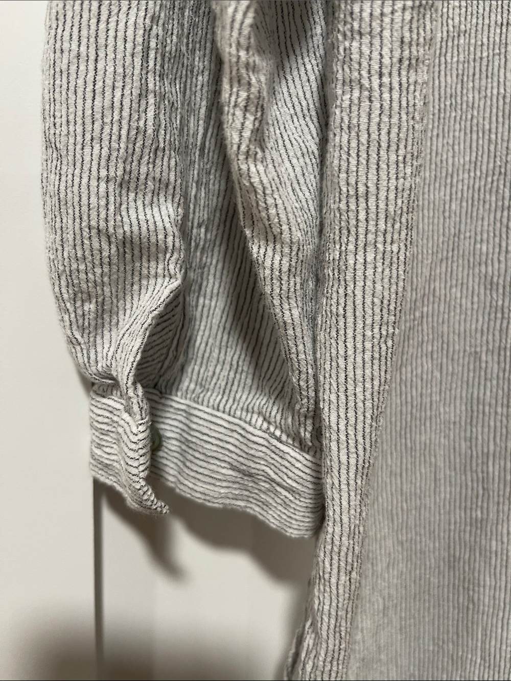 Eileen Fisher Light Gray Button-Front Tunic - Picture 4 of 6